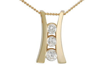 3/5 Carat 14K Graduated Diamond Pendant With Chain Alain Raphael