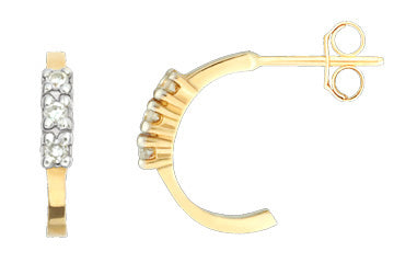 3/50 Carat Diamond Yellow Gold Earrings Alain Raphael