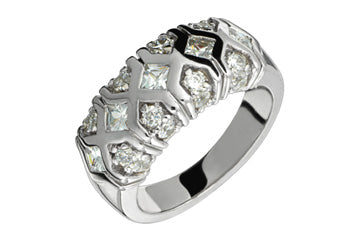 49/50 Carat White Gold Princess Cut Diamond Ring Alain Raphael