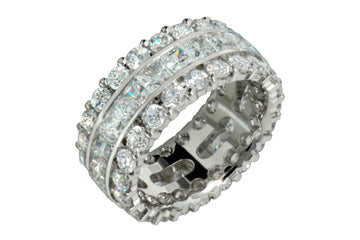 5 47/50 Carat Diamond 14K White Gold Trio Eternity Ring Alain Raphael