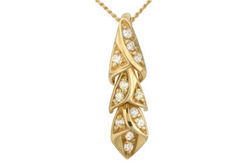 6/25 Carat Interlocked Diamond 14K Pendant With Chain Alain Raphael