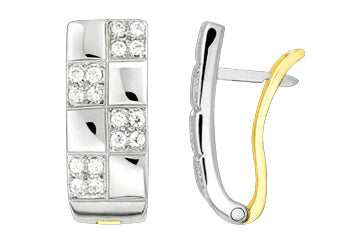 6/25 Carat Two-Tone 14kt Diamond Earrings Alain Raphael