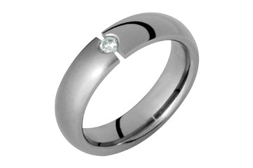7/100 Carat Titanium Tension Set Diamond Ring Alain Raphael