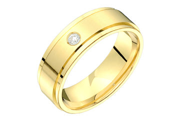 7/100 Carat Yellow Gold Diamond Wedding Band Alain Raphael