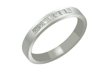 7/20 Carat Titanium Ring Diamond Princess Cut Ring Alain Raphael