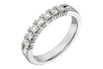 7/20 Carat White Gold 7-Stone Diamond Ring Alain Raphael