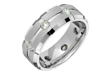 8/10 Carat White Gold 14kt Diamond Eternity Wedding Band Alain Raphael
