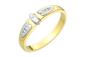 9/50 Carat Two-Tone Engraved 14kt Diamond Ring Alain Raphael