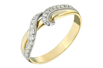 9/50 Carat Two-Tone Swirled Diamond Ring Alain Raphael