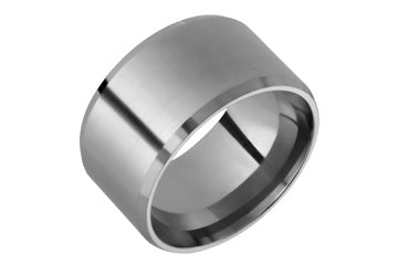 Bold Beveled Edge Titanium Ring Alain Raphael