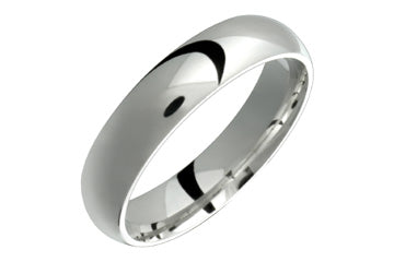Classic Domed 5 mm Comfort Fit Platinum Ring Alain Raphael