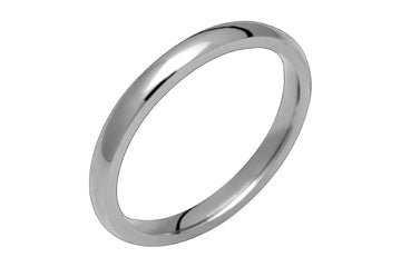 Comfort Fit Half Round Titanium Ring Alain Raphael