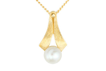 Dangling 14K Yellow Gold Pearl Pendant Alain Raphael