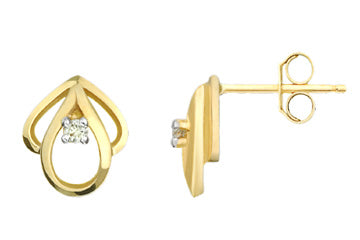 Diamond & 14K Yellow Gold Oval Earrings Alain Raphael