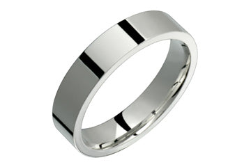 Flat Comfort Fit 5mm Platinum Band Alain Raphael