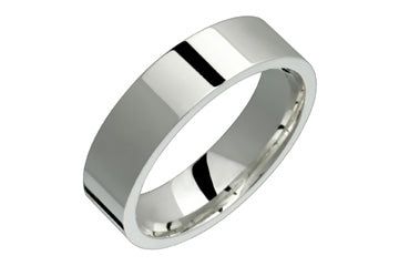 Flat Comfort Fit 6 mm Platinum Ring Alain Raphael