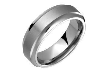 Flat Comfort Fit Concaved Edges Titanium Ring Alain Raphael