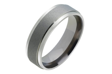Flat Comfort Fit Ring with Sandbast Center Alain Raphael
