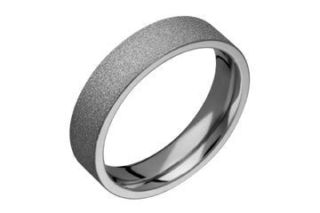 Flat Style Titanium Satin Ring Alain Raphael