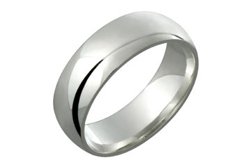 Half Round Comfort Fit 7mm Platinum Ring Alain Raphael