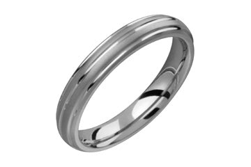 Half Round Titanium Ring With Parallel Grooves Alain Raphael