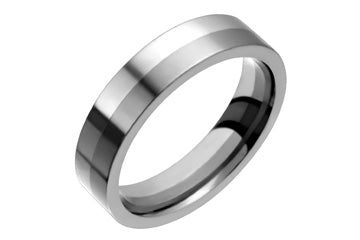 Half Titanium & Half Platinum Ring Alain Raphael