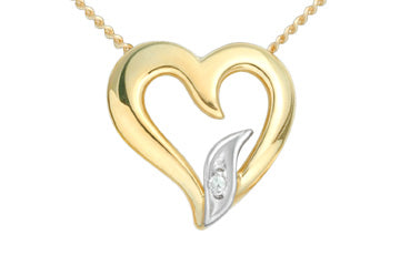 Heart Shape 14K Yellow Gold Diamond Pendant Alain Raphael