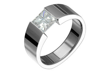 Illusion Cut Tension Set Cubic Zirconia Ring Alain Raphael