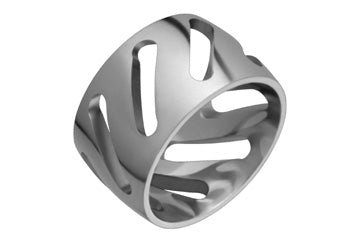 Immense Titanium Ring With Vertical Slots Alain Raphael