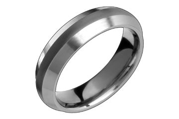 Innovative Titanium Ring With Wide Beveled Edges Alain Raphael