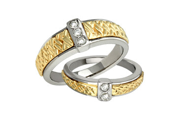 Matching Ladies & Gents 14K Diamond Wedding Ring Set Alain Raphael