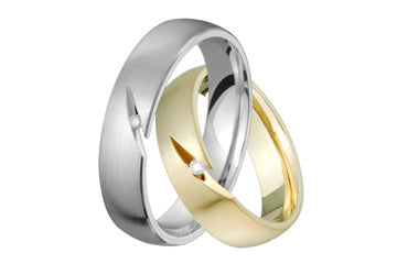 Matching Ladies & Gents Diamond Wedding Band Set Alain Raphael