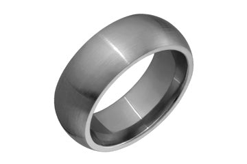 Matte Half Round Comfort Fit Titanium Ring Alain Raphael