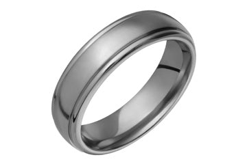 Matte Titanium Grooved Ring Alain Raphael