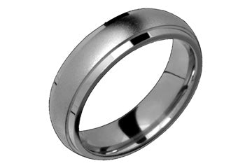 Rounded Titanium Ring With Step Edge Alain Raphael