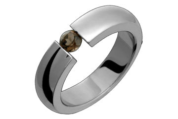 Smokey Topaz Titanium Tension Set Ring Alain Raphael