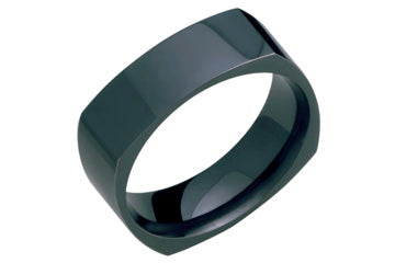 Square Shape Black Titanium Band Alain Raphael