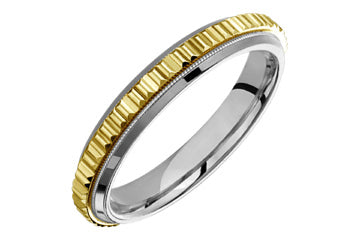 Titanium & 14K Yellow Gold Carved Ring Alain Raphael