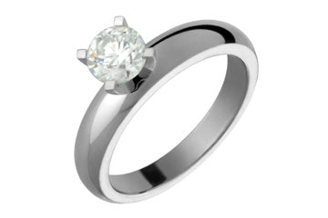 Titanium Cubic Zirconia Engagement Ring Alain Raphael