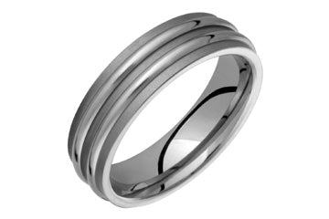 Titanium Ring With Double Raised Design Alain Raphael