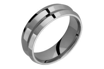 Titanium Ring With Eccentric Channels Alain Raphael