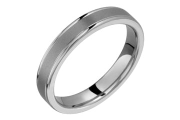 Titanium Ring With Grooved Edges Alain Raphael