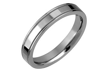 Titanium Ring With Milled Edge Engraving Alain Raphael