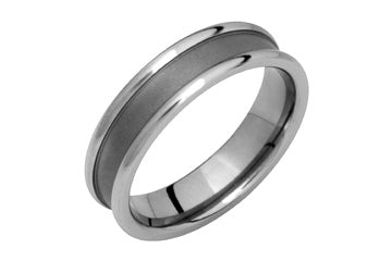 Titanium Sandblast & Polished Ring Alain Raphael