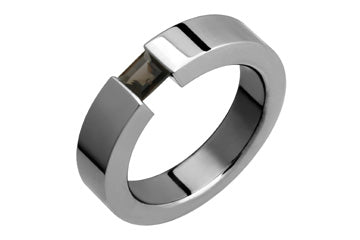 Titanium Square Smokey Topaz Tension Set Ring Alain Raphael