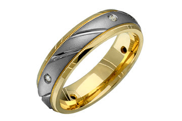 Alliance bicolore diamant 2/25 carats