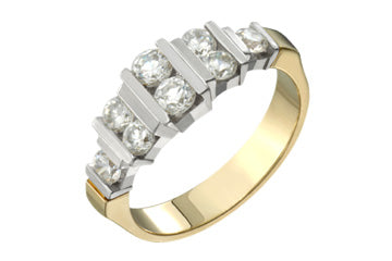 3/4 Carat Diamond 14K Two Tone Diamond Ring