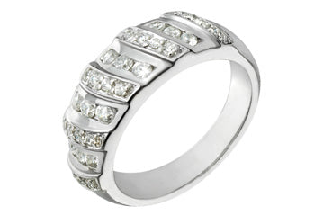 1/2 Carat White Gold Diagonally Set Diamond Ring Alain Raphael