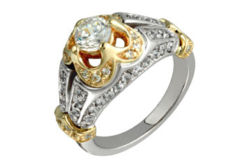 1 4/25 Carat Yellow & White Gold Diamond Ring Alain Raphael
