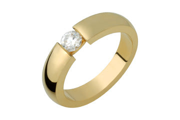 1/4 Carat Diamond 14k Yellow Gold Ring Alain Raphael